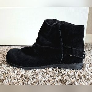Women's Black Suede Ankle Boots